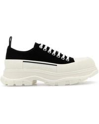 McQueen - Schwarze Canvas Chunky Sneaker - Lyst