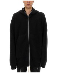 Rick Owens - Hoodies & Sweatvesten ,Zwart ,Wol Zip-Throughs - Lyst