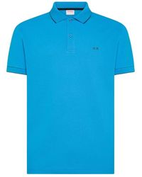 Sun 68 - Small Stripe Polo On Collar S/S - Lyst