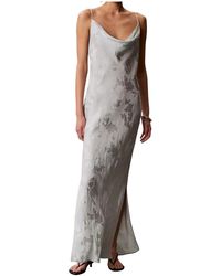 Calvin Klein - Viscose Jacquard Maxi Slip Dress - Lyst
