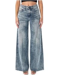 DIESEL - 1966 D-Sire High-Rise Wide-Leg Jeans - Lyst