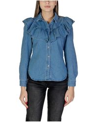 ONLY - Denim Shirts - Lyst