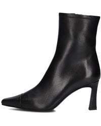 Stefano Lauran - Schwarze Leder-Stiefeletten Alba 1 - Lyst