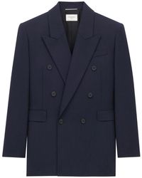 Saint Laurent - Double-Breasted Jas - Lyst