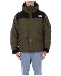 The North Face - Fitness ,Groen ,Leer Mountain Down Jacket - Lyst