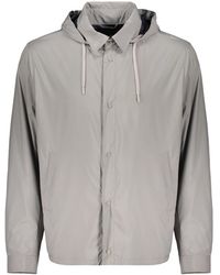 Herno - Jassen ,Grijs ,Polyester Lichtgewicht Opvouwbaar Jack - Lyst