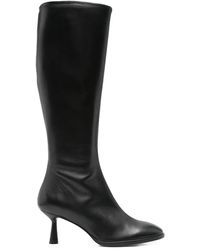 Aeyde - Schwarze Leder Kniehohe Stiefel - Lyst