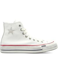 Converse - Schoenen ,Wit ,Leer Chuck 70 Hi - Lyst