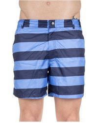 Aspesi - Badmode ,Blauw ,Polyester Swimwear All Over Line 2 - Lyst