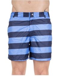 Aspesi - Badmode ,Blauw ,Polyester Swimwear All Over Line 2 - Lyst