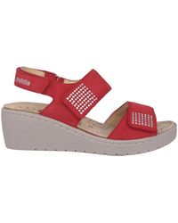 Mephisto - Rote Sandale Mit Weiter Passform - Lyst