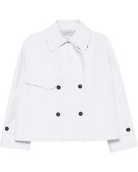 Save The Duck - Jassen ,Wit ,Polyester Garbo Double Breasted Jacket - Lyst