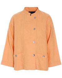 Bitte Kai Rand - Jassen ,Oranje ,Linnen Short Linen Jacket - Lyst