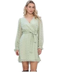 Y.A.S - Y.A. ,Kleedjes ,Groen ,Dottie Ls Wrap Dress - Lyst