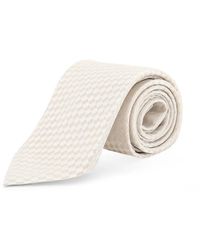 Tom Ford - Accessoires ,Wit ,Zijden Stropdas Met Geometrisch Patroon - Lyst