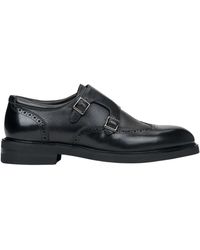 ESTRO - Schwarze Leder Brogues Mit Monk Straps - Lyst
