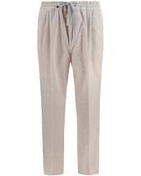 Brunello Cucinelli - Corduroy Broek Met Trekkoord - Lyst