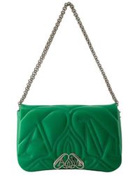 McQueen - Tassen ,Groen ,Leer Groene Leren Seal Crossbody Tas - Lyst