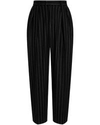 Dolce & Gabbana - Gestreifte Hose Aus Wollmischung - Lyst
