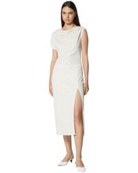 Silvian Heach - Midi-Kleid Mit Drapierung Und Seitlichem Schlitz - Lyst
