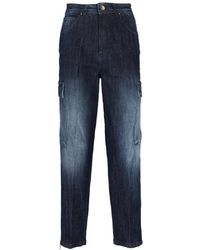 Kocca - Jeans ,Blauw ,Denim Donker Denim Jeans Met Zijzakken - Lyst