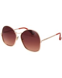 Max Mara - Accessoires ,Roze ,Aviator Metalen Zonnebril - Lyst
