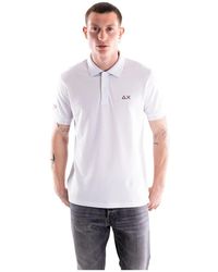 Sun 68 - Polo Shirt Met Contrasterende Kraag Onderkant - Lyst