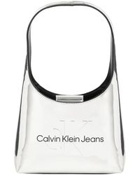Calvin Klein - Einfache schultertasche mit logo - Lyst