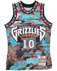 Mitchell & Ness - Fitness ,Veelkleurig ,Polyester Basketbal Tanktop Swingman Jersey 1998 - Lyst