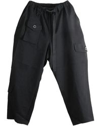 Y-3 - Broeken ,Zwart ,Polyester Sport Uniform Broeken - Lyst