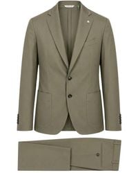Manuel Ritz - Kostuums ,Groen ,Leer Single Breasted Suits - Lyst