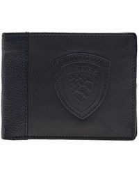 Blauer - Schwarzes Lederkartenetui Herren - Lyst