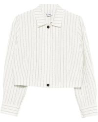 Low Classic - Stripe Pinched Shirt Jacket - Lyst