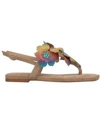 Alma En Pena. - V251971 Flache Sandale Mit Blumenriemen - Lyst