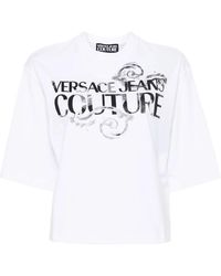 Versace - Camisetas y polos blancos con gráficos - Lyst