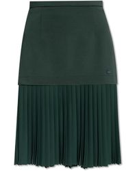 Lacoste - Rock Mit Plissiertem Saum - Lyst