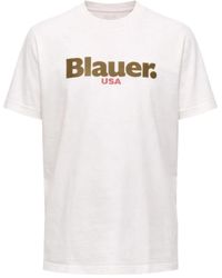 Blauer - Tops ,Wit ,Katoen Ernst T-Shirt - Lyst