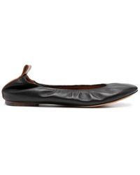 Lanvin - The Leather Ballerina Flat - Lyst