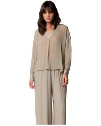 Kocca - Overhemden ,Grijs ,Katoen Stijlvolle Blouse - Lyst