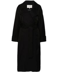 Studio Nicholson - Zwarte Waterafstotende Double-Breasted Jas - Lyst