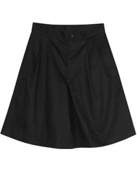 Comme des Garçons - Schwarze oversized baumwoll-twill shorts - Lyst