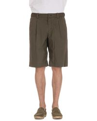 Herno - Korte Broeken ,Groen ,Katoen Groene Superlichte Bermuda Shorts Van Katoen - Lyst