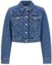 Marine Serre - Denim Jackets - Lyst