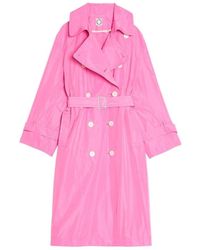 Ines De La Fressange Paris - Trench coat rosa in cotone - Lyst