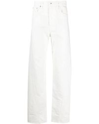 Lanvin - Jeans in denim bianco con dettagli a spirale - Lyst