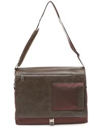 Piquadro - Braune Leder Umhängetasche - Lyst