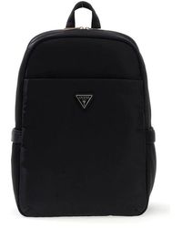Guess - Tassen ,Zwart ,Nylon Follie Uitbreidbare Rugzak - Lyst