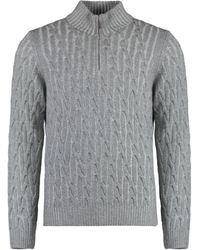 Moorer - Kabelgestrickter Wolle Kaschmir Pullover - Lyst