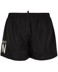 DSquared² - Badmode ,Zwart ,Polyester Boxer Midi - Lyst