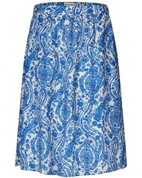 Lolly's Laundry - Falda midi azul con cintura elástica - Lyst